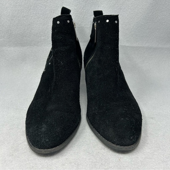 Vionic Landen Boots Womens 9 Black Suede Studded Side Zip Booties - Picture 7 of 11